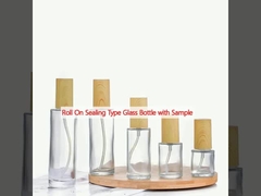 롤 온 밀폐형 유리 병 샘플