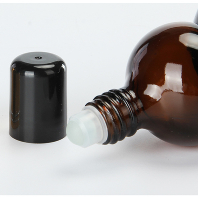 10-100ml Brown Double Gourd Roller Ball Essential Oil Bottle Empty Rubber Head Dropper