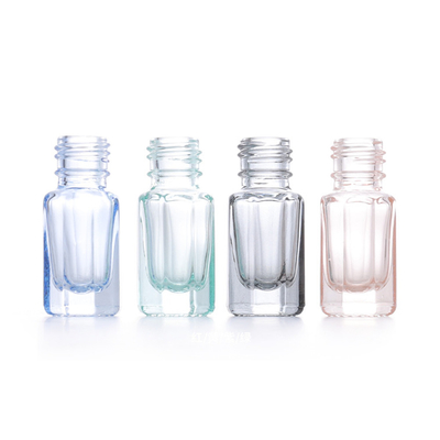 Colorful Octagonal Glass Roller Bottles Mini Essential Oil Massage Roll On Bottle