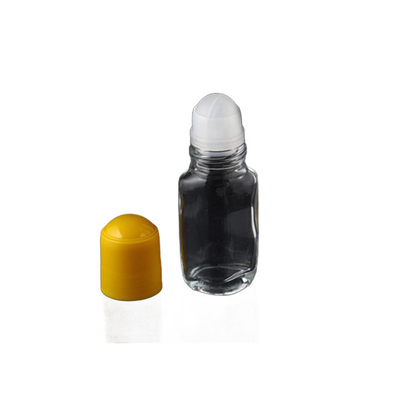 Transparent Roller Balls For Essential Oils 50ml With Yellow PP Plastic Cap Eo Roller Bottles