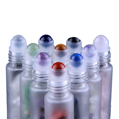 10ml Perfume Refillable Rollerball Container Natural Semiprecious Stones Gemstone