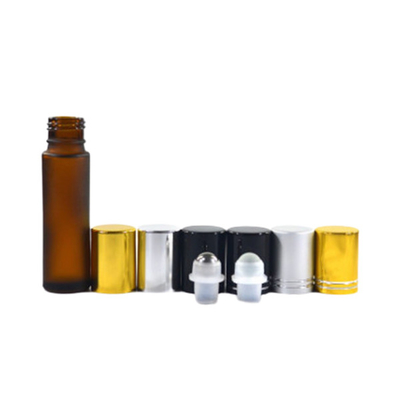 Portable Colored Glass Bottle Roll On 4ml 8ml 10ml For Skin Care Cream Perfume Oil Roller Bottles Amber Blue Transparent Frosted