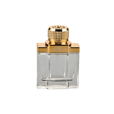 UV Plastic Cap Empty Perfume Spray Bottles 100ml Glass Golden Cap Color