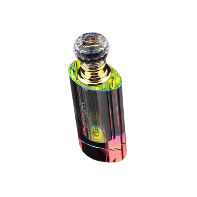 Engraving Surface Refillable Glass Perfume Bottle , Glass Perfume Round Bottle