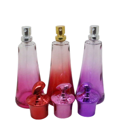 Colorful Refillable Glass Perfume Bottle , 100ml Reusable Perfume Spray Bottle