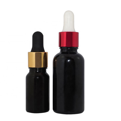 10ml 30ml Boston Round Black Matte Frosted Cosmetic30ml Frosted Glass Dropper Bottle