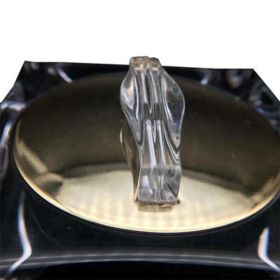 50ml 1oz Black Cosmetic Cream Jar Square Luxury Acrylic Material Portable