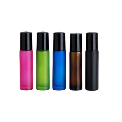 플라스틱 롤러 공을 가진 서리로 덥은 정유 유리병 5ml 7ml 8ml 10ml