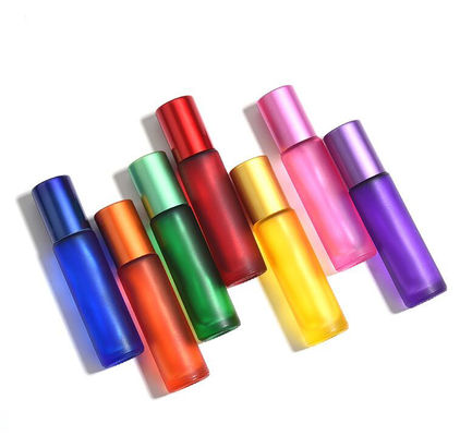 2ml 작은 보라색 노란색 검은색 롤러 볼과 함께 병에 재사용
